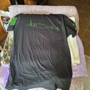 Grunt Style Black Tee with White Tag Print